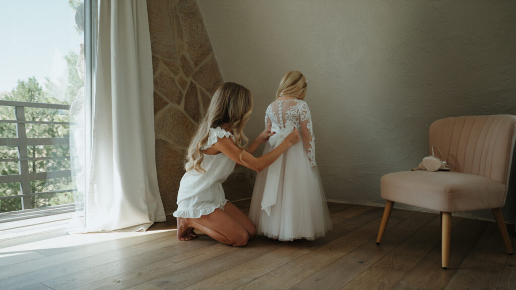 image of a bride at stone crossing