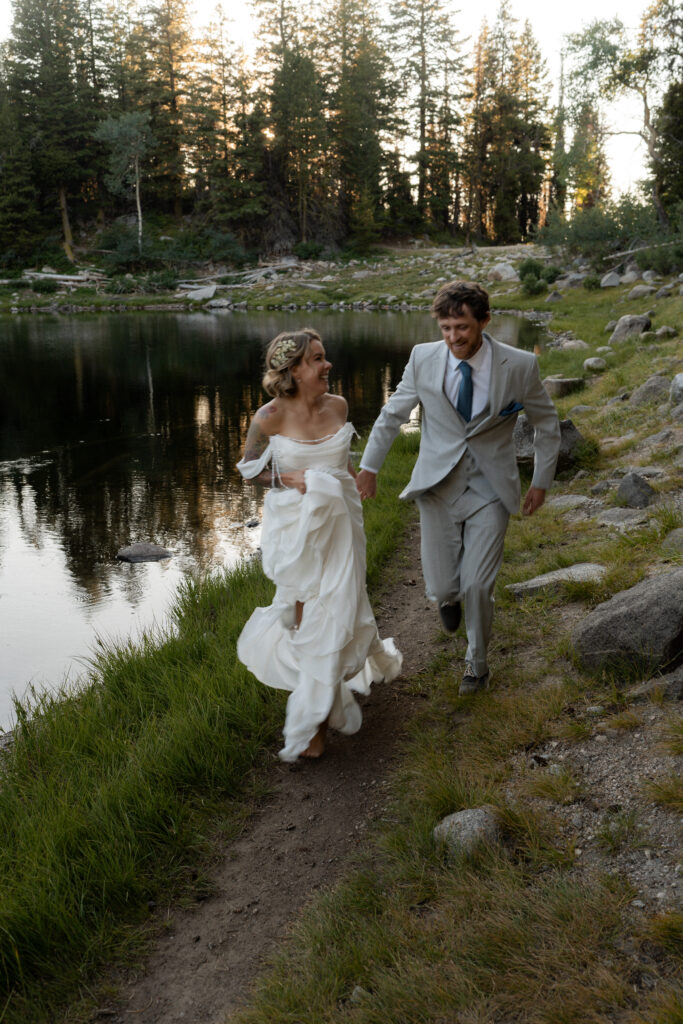 Image of bride and groom in McCall Idaho